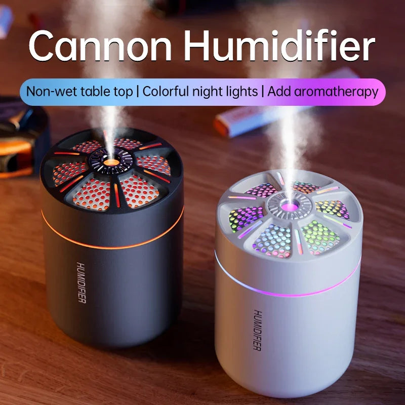 AROMATIZADOR E UMIDIFICADOR PORTÁTIL 180ML COM LUZ RELAXANTE