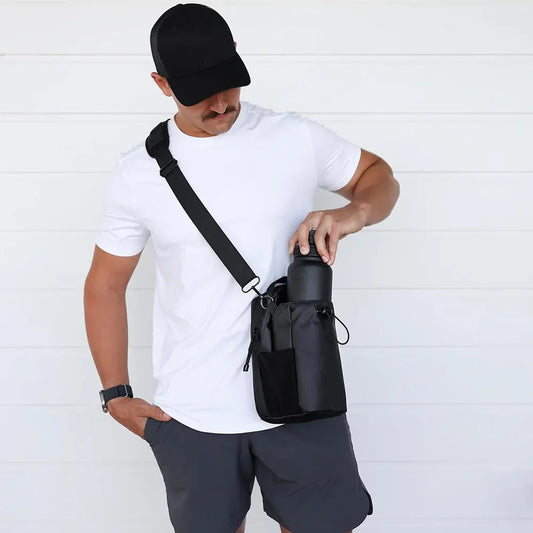 Bolsa Magnética Para Garrafa – Com Bolsos Multifuncionais